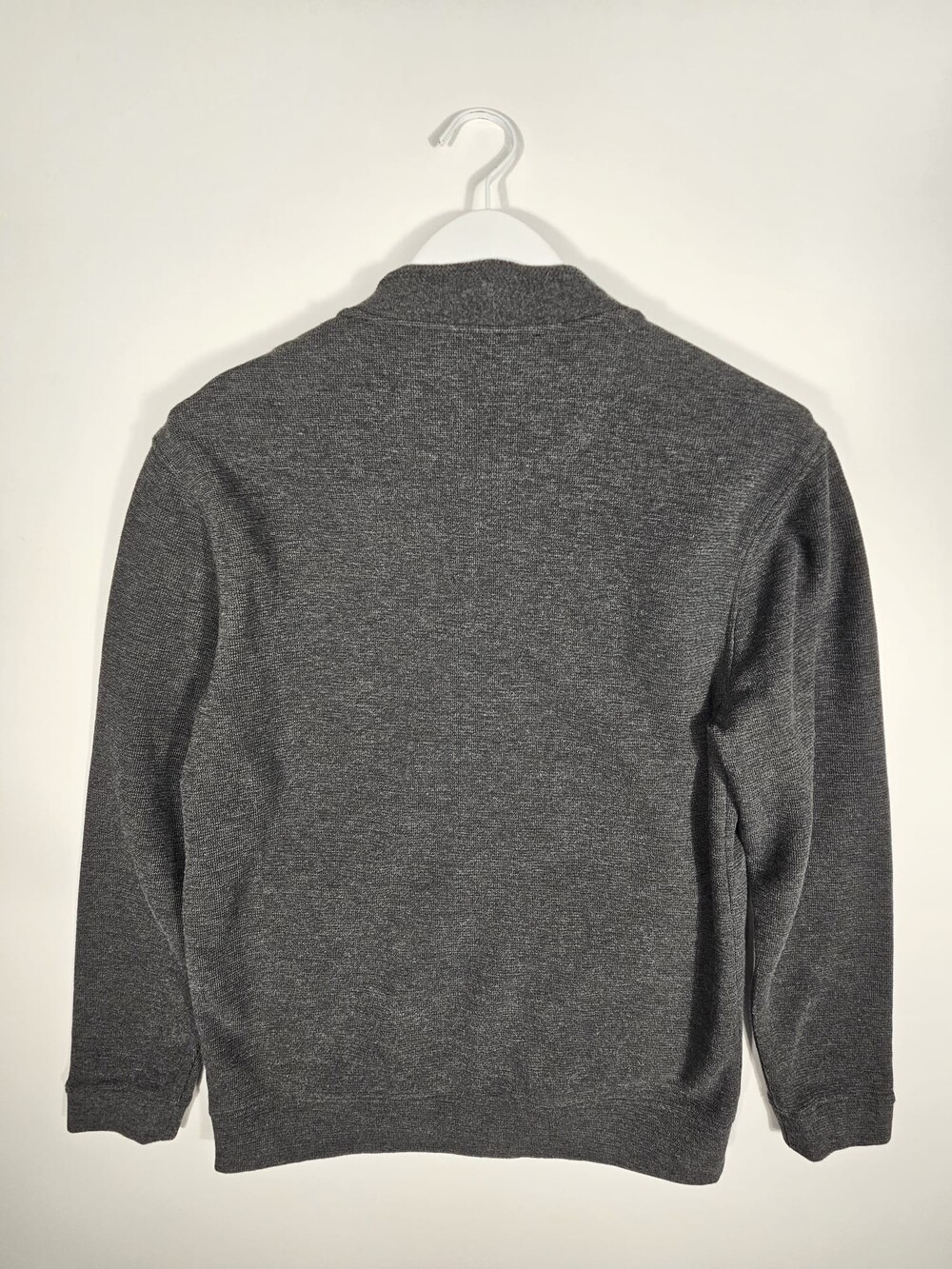 Massimo Dutti Men’s Grey Full-Zip Knit Bomber Jacket – Size L - Picture 4 of 8